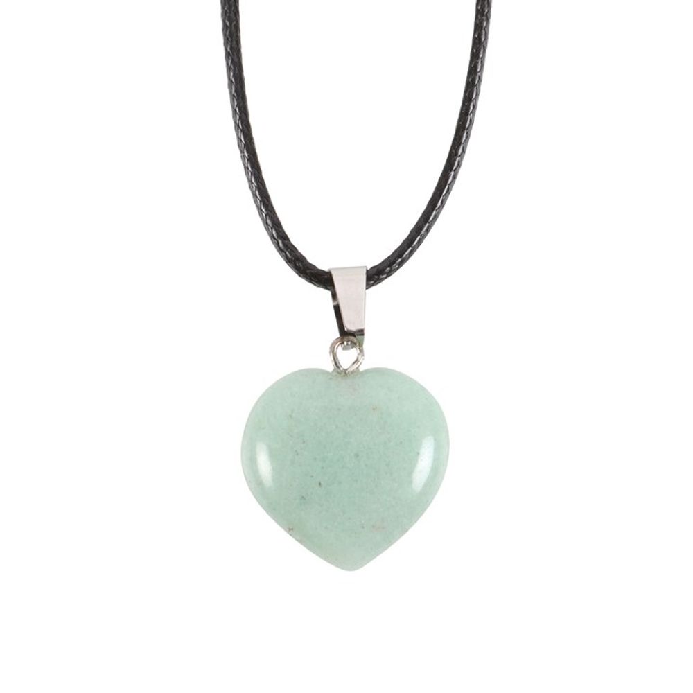 Healing Crystal Heart Necklace - Green Adventurine