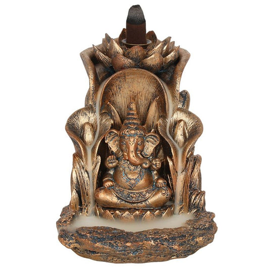 Backflow Incense Burner - Bronze Ganesha