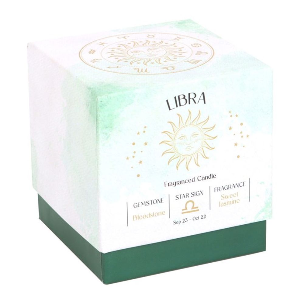 Libra Gemstone Zodiac Candle - Sweet Jasmine