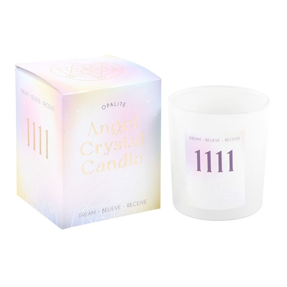 Angel Number Crystal Candle