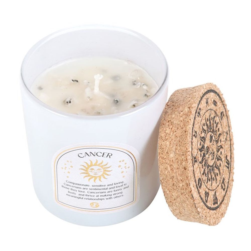 Cancer Gemstone Zodiac Candle - Orange & Chamomile