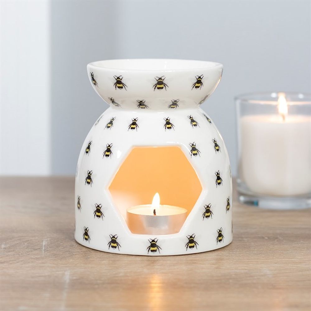 Oil and Wax Burner - All Over Bee Print