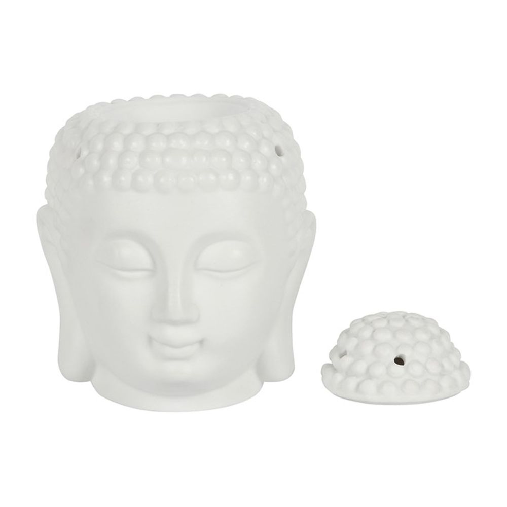 Oil and Wax Burner - White Buddha Head