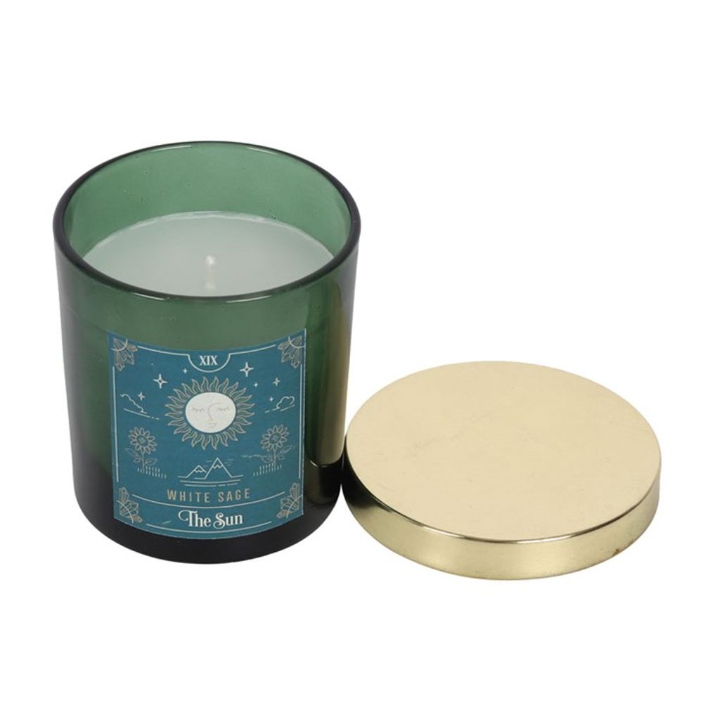 White Sage Tarot Candle - The Sun