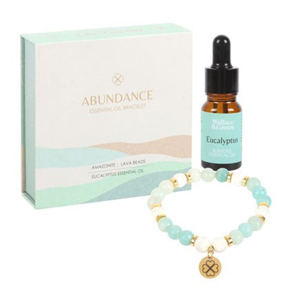 Amazonite Crystal Essential Oil Bracelet - Abundance