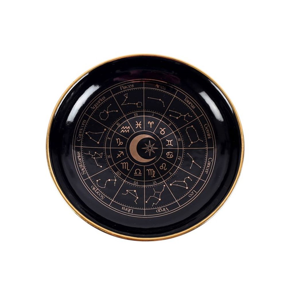 Jewellery Dish - Black Astrology Wheel