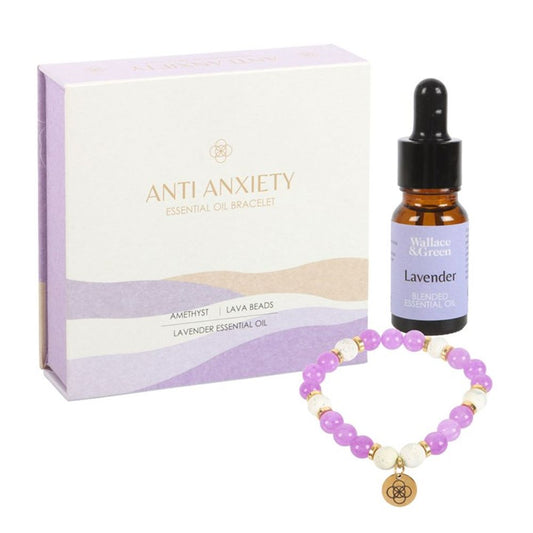 Amethyst Crystal Essential Oil Bracelet - Anti-Anxiety