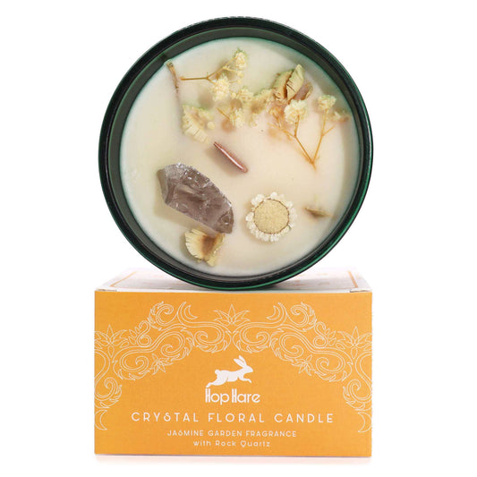 Hop Hare Crystal Floral Candle - The Lion