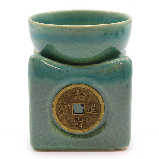 Lucky Coin Oil & Wax Burner - Jade