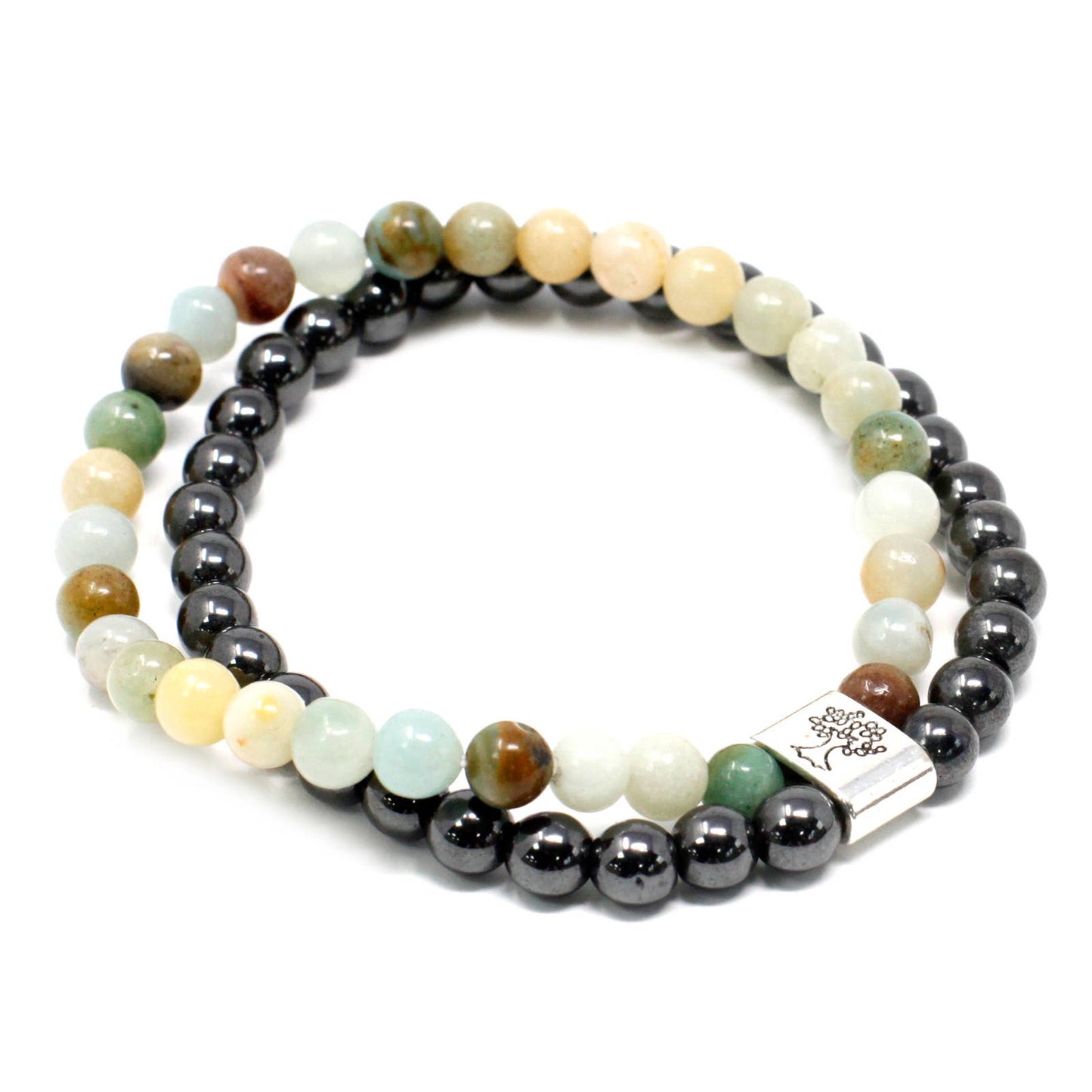 Dual Gemstone Bracelet - Amazonite