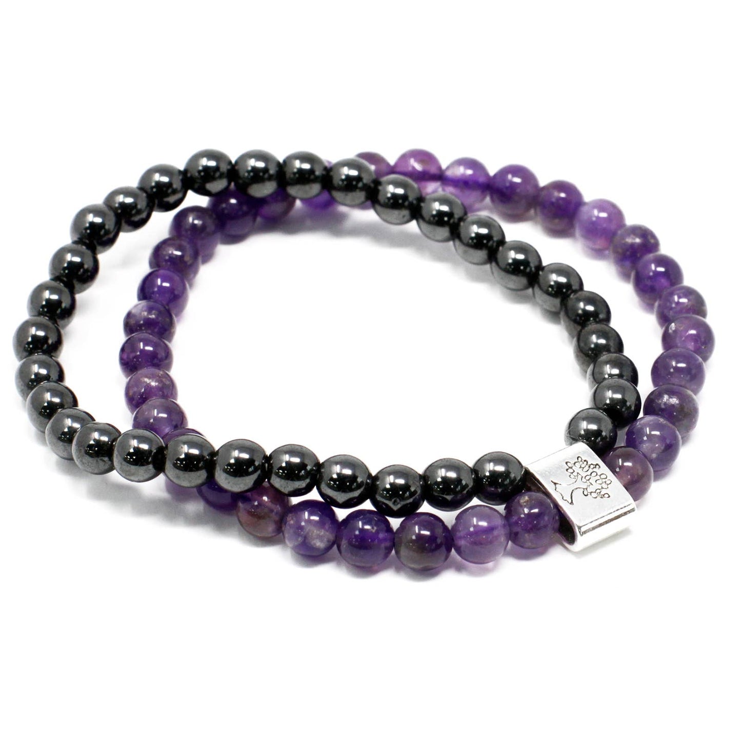 Dual Gemstone Bracelet - Amethyst