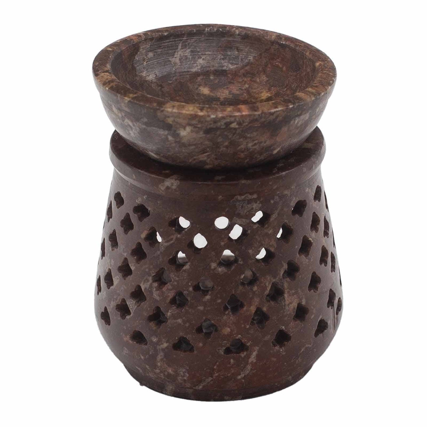 Soapstone Oil & Wax Burner - Brown