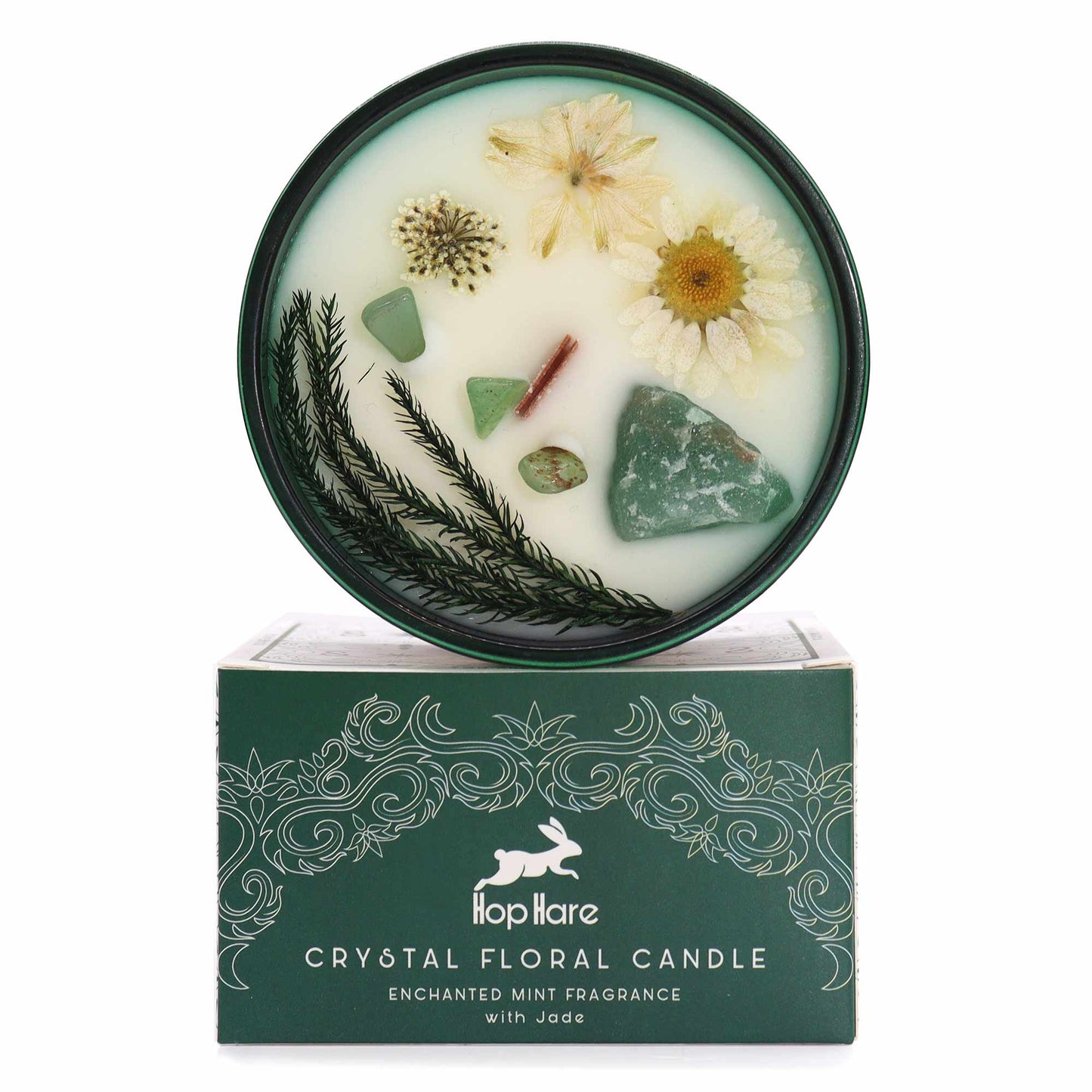 Hop Hare Crystal Floral Candle - The Magician